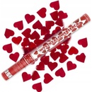 Vystreľovacie konfety červená srdce 60 cm