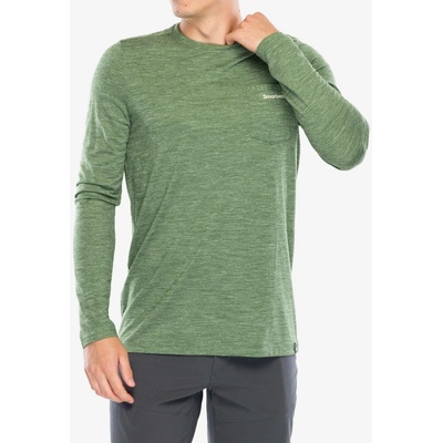 Smartwool Merino Hemp Blend Gear Up Long Sleeve Graphic Tee fern green heather