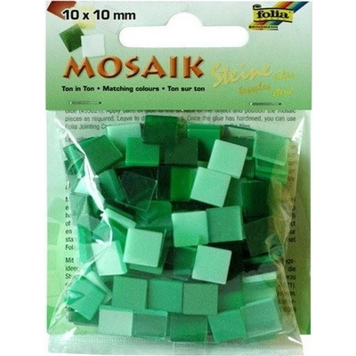 Folia Mozaikové kamienky tónované, 10 x 10 mm zelená