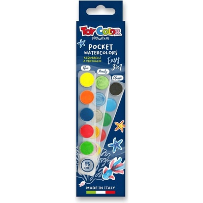 Toy Color Pasuto vodové barvy 15 ks 22 mm