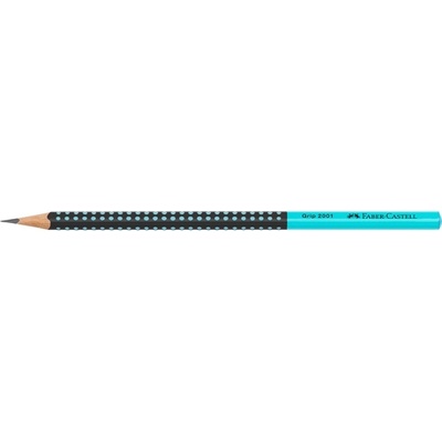 Faber-Castell Grip 2001 триъгълен двуцветен черен/тюркоазен графитен молив HB FC517012 (FC517012)