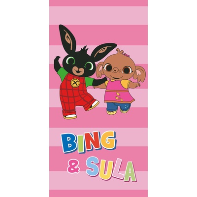Jerry Fabrics bavlnená froté osuška 70 x 140 cm zajačik Bing playing together