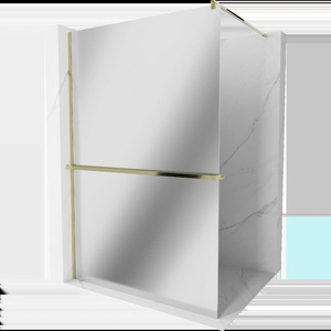 Mexen Kioto+ душ параван с рафт Walk-in 90 x 200 cm, огледало, златист - 800-090-121-50-50 (800-090-121-50-50)