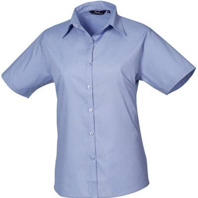 Premier Workwear Dámska košeľa s krátkym rukávom PR302 Midblue