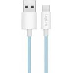 LogiLink USB 2.0 Type-C Cable C/M > A/M, Nylon, 60W blue 0.5m