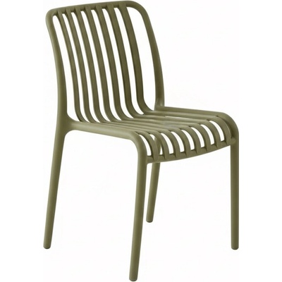 Textilomanie Plastová židle TREGO, zelená