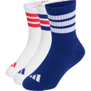 adidas Детски спортни чорапи adidas Kid's 3-Stripes Concept Crew 3-Pack Sports socks - White / Mystery Ink / Pure Ruby - размер 22-24 (EU) (207-1484-0612)