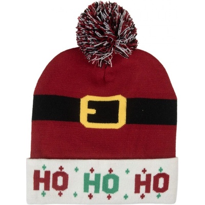 Červená vánoční čepice kulíšek Ho Ho Ho Santa Claus