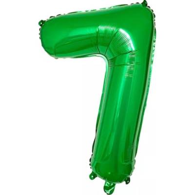 Godan Fóliový balónek B&C číslo 7 lahvově zelený 85 cm