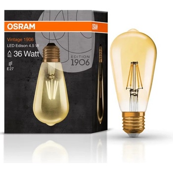 OSRAM VINTAGE 1906 LED CL Edison FIL GOLD 36/4, 5W/825 E2 LEDVANCE (20240134)