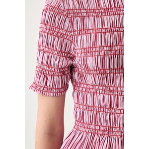 Tommy Hilfiger блуза с волани дамска с памук (WW0WW49886)