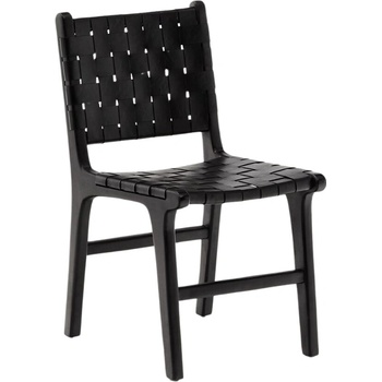 Kave Home Calixta Černá kožená