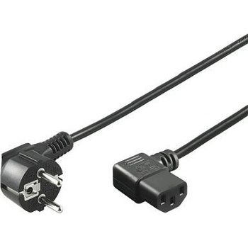 PremiumCord Kabel síťový 230V k počítači 5m, IEC konektor do úhlu 90° kpsp5-90