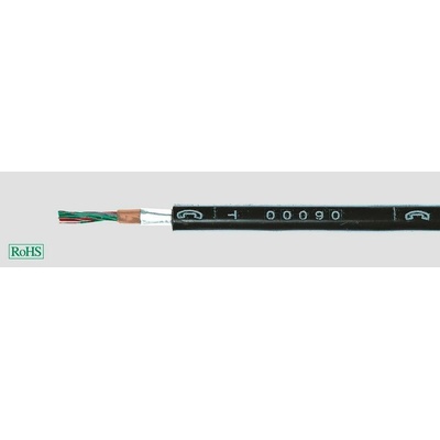 Helu 34030-1000 Kabeláž dálkové signalizace A-2YF(L)2Y 8 x 0.8 mm² + 8 x 0.8 mm² černá 1000 m