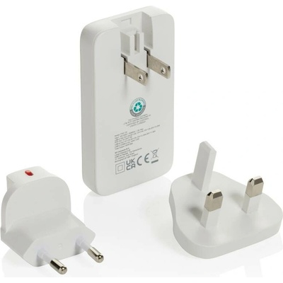 Fluxo RCS 65W plochá GaN nabíjačka s univerz.i konektormi, biela