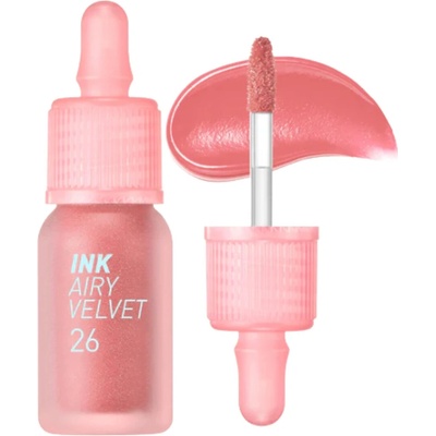 Peripera Ink Airy Velvet 26 Apricot Peach ľahučký lip tint pre hebké a hydratované pery 4 g