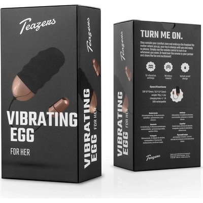 Teazers Ribbed egg Wibrujące jajeczko sterowane pilotem