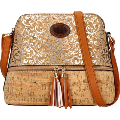 crossbody dámská kabelka v korkovém designu T8297 typ 16