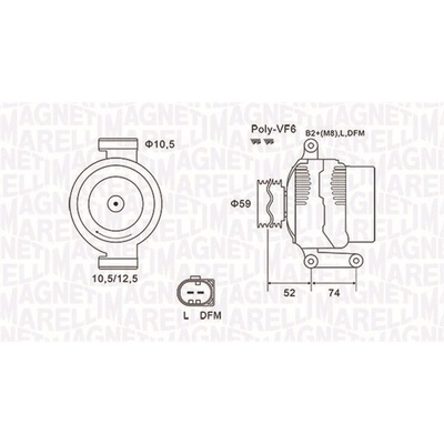 Alternátor MAGNETI MARELLI 063731928010