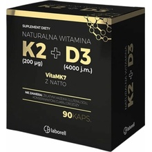 Laborell Vitamín K2 200 mcg + D3 4000 IU 90 kapsúl