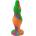 A-GUSTO Анален разширител Butt Plug Медицински силикон "VOLCANO RAINBOW" 12 см