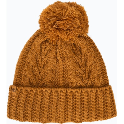 Timberland Dámska zimná čiapka Cable Premium Pom Beanie wheat