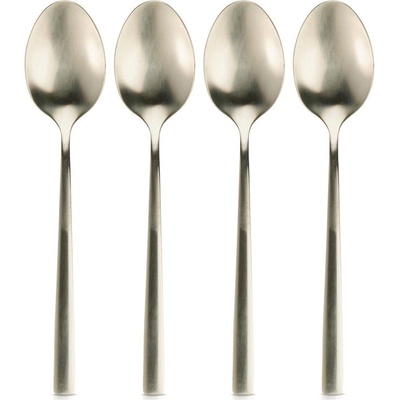 Excellent Houseware Sada zlatých čajových lyžičiek z nehrdzavejúcej ocele 4 ks