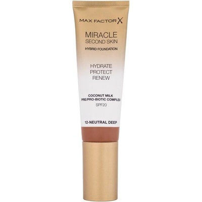 Max Factor Miracle Second Skin hydratačný krémový make-up SPF20 12 Neutral Deep 30 ml