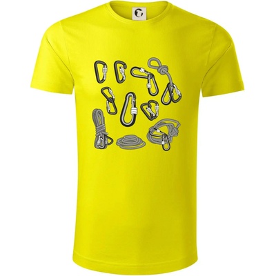 Horolezecké karabiny triko z organické bavlny citrónová – Zbozi.Blesk.cz
