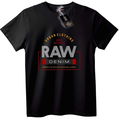 NOONEBRAND Тениска RAW Деним Урбан Черна - L, Black