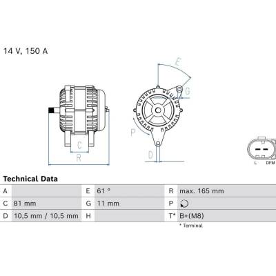 generátor BOSCH 0 986 082 310 0 986 082 310