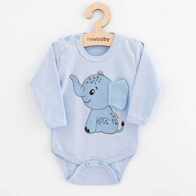 Kojenecké body s dlohým rukávem New Baby Happy Elephant blue – Hledejceny.cz