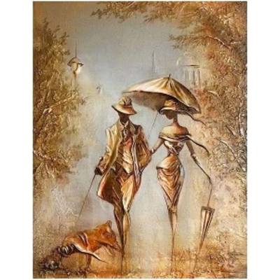 Norimpex - Puzzle Diamant painting: Couple on a walk 30x40cm - 1 - 39 piese