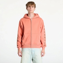 PLEASURES Oe Zip Up Hoodie Rust