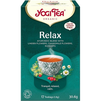 Yogi Tea Relax Prírodný Bio Lipa Harmanček 17 ks