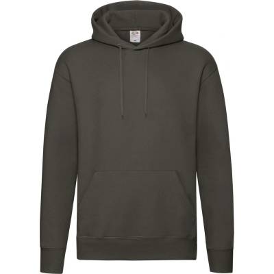 Fruit of the Loom premium hooded sweat / Мъжки суитшърт с двойна качулка - абаносово сиво l (16215266003)