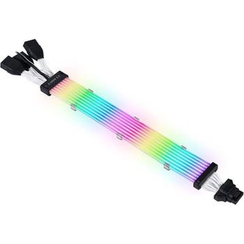 Lian Li Удължителен RGB кабел Lian-Li Strimer Plus V2, 16-Pin 12VHPWR към 3x8-Pin за RTX 40-та серия, 108 LED (LL-AC-ZUAD-G89-PW168)