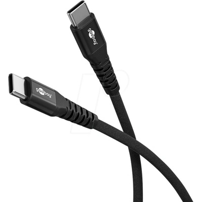 Goobay 73953 USB 2.0, USB C vidlice,z obou stran, 1m, černý