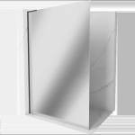Mexen Kioto L разделител за душ тип Walk-in 110 x 200 см, огледало, черен - 800-110-103-70-50 (800-110-103-70-50)