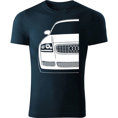 Tričko Audi TT 8N pánske tričko tmavosivá biele