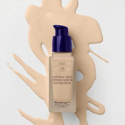 Claresa Natural Skin Tint Serum Foundation make-up sérum light warm 1W 32 ml