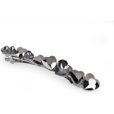 Stoklasa Francouzská spona do vlasů srdce Balení: 1 ks, Varianta: 2 black diamond 2 black diamond