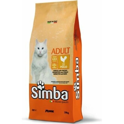 MONGE SIMBA Cat Chicken kompletné suché krmivo pre dospelé mačky s kuracím mäsom 20 kg
