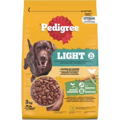 Pedigree Dry Adult M/L Light drůbeží se zeleninou 3 kg
