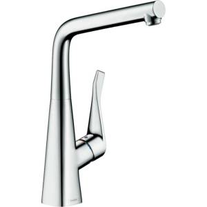 Hansgrohe Metris M71 320 кухненски смесител с едноръкохватков механизъм и 1 струя 14823000 (14823000)