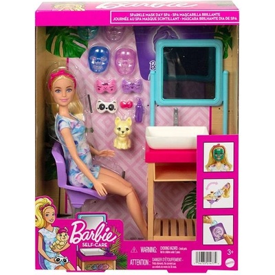 Mattel Детска Кукла Barbie, Комплект процедури за лице, 29 см, над 15 аксесоара, 1710286