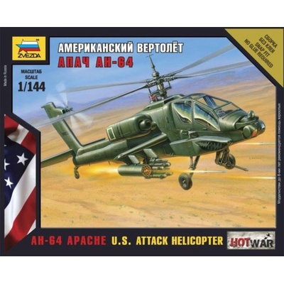 Zvezda Wargames HW vrtulník 7408 AH 64 Apache Helicopter 1:144
