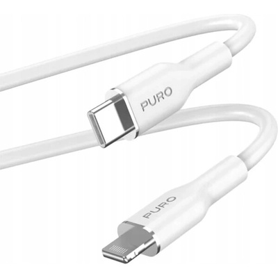 Puro PUCAPLTUSBCICONWHI Soft Lightning/USB-C 12 W, 1,5m, bílý