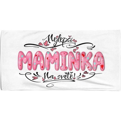 Impar osuška 70 x 140 cm Nejlepší maminka pink