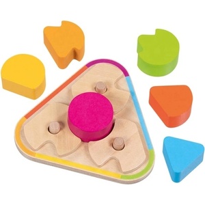 Goki Дървена образователна игра Goki - Find the shape, 7 части (58305) - ozone